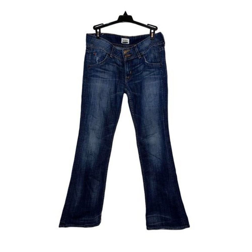 Hudson Beth Jeans semi boot cut double button low rise jeans